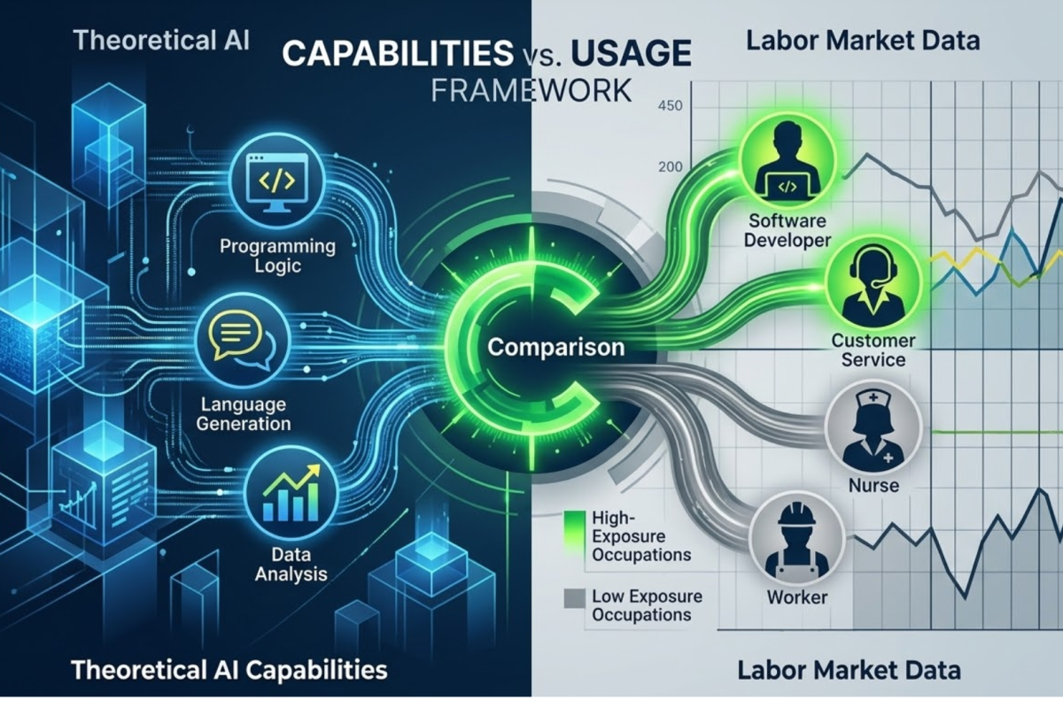 Mapping the AI Frontier: Anthropic's Capabilities vs. Usage Framework for Labor Impact